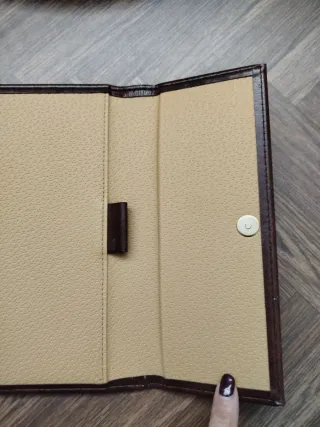 Porta documenti organizer pelle marrone