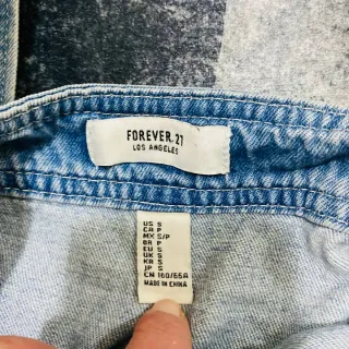 Salopette in denim vintage donna