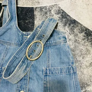 Salopette in denim vintage donna