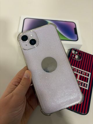 iPhone 14 Plus Viola + 2 Custodie Tommy Hilfiger