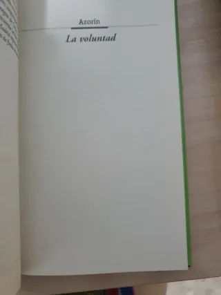 La voluntad. Azorin