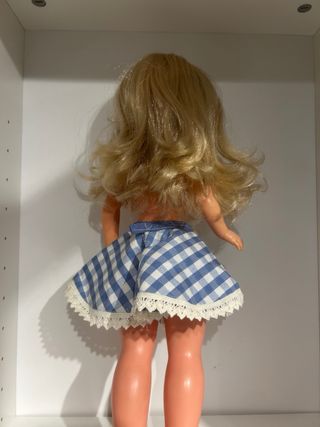 Falda Nancy Cuadros Vichy Azul