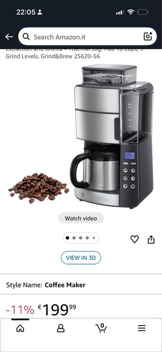 Cafetera Russell Hobbs Grind & Brew