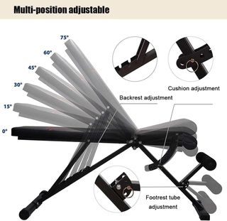 Banco de pesas ajustable negro