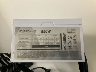 Fuente Alimentación Mars Gaming 850W Blanca