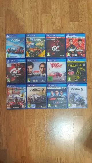 Lote 10 Juegos PS4 (PlayStation 4) Carreras
