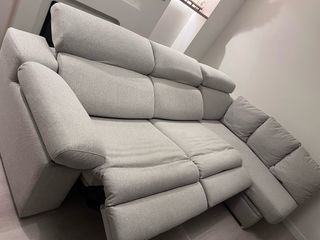 Sofá Chaise Longue Reclinable Eléctrico Gris
