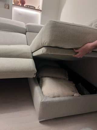 Sofá Chaise Longue Reclinable Eléctrico Gris