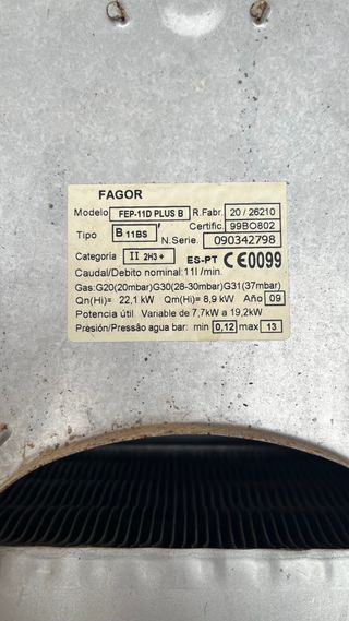 Calentador Fagor FEP-11D PLUS B
