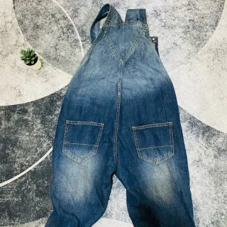 Salopette in denim vintage da donna