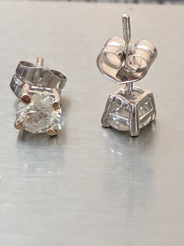 Pendientes Oro 18k Diamantes Naturales 1,09 Ct