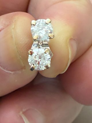 Pendientes Oro 18k Diamantes Naturales 1,09 Ct