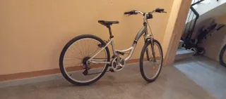 Bicicleta urbana plateada