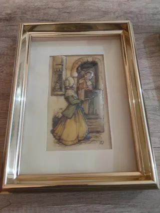 2 Cuadros Anton Pieck Dorados