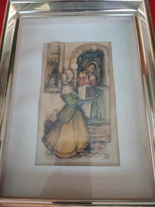 2 Cuadros Anton Pieck Dorados