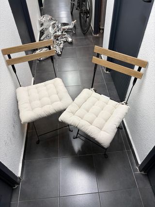 Set 2 Sillas y una mesa Balcón Ikea Tärnö Madera