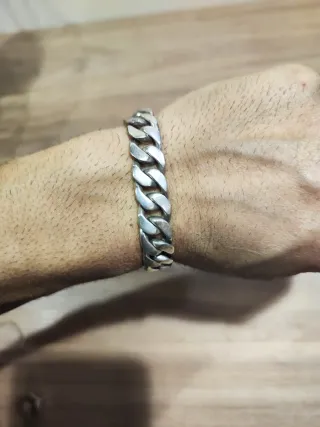 Pulsera plata 925 maciza 57 g – estilo cubano