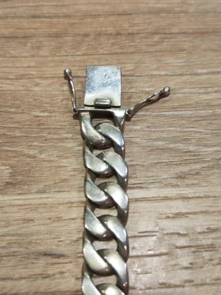 Pulsera plata 925 maciza 57 g – estilo cubano