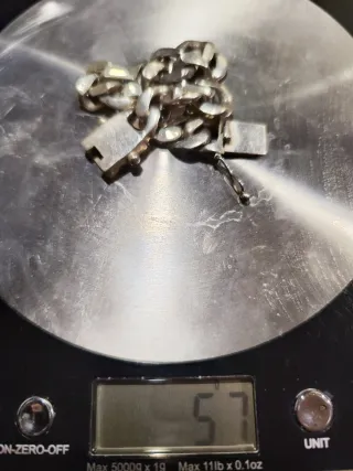 Pulsera plata 925 maciza 57 g – estilo cubano