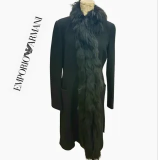 Armani cappotto lana e pelliccia L/XL