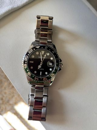 Reloj Gatsby Hombre Negro y Plateado