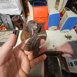 Placca in legno scultura testa animale