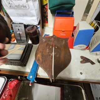 Placca in legno scultura testa animale