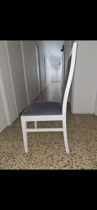 Silla Comedor Tela y Madera. Posibilidad hasta 10.