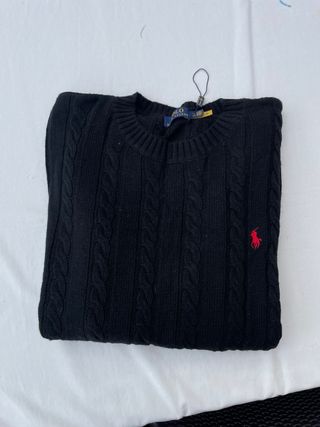 Jersey Polo Ralph Lauren Negro Cable Knit