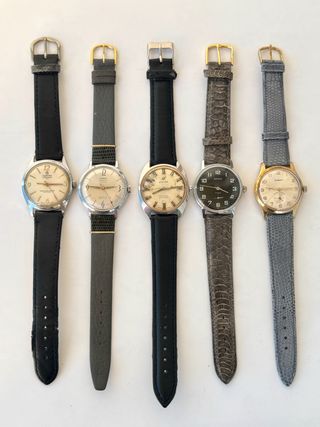 Lote 5 relojes mecánicos vintage