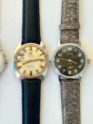 Lote 5 relojes mecánicos vintage