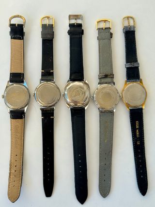 Lote 5 relojes mecánicos vintage