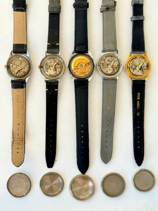 Lote 5 relojes mecánicos vintage