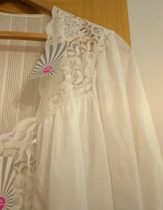 Camisón y bata novia blanco