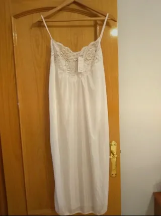 Camisón y bata novia blanco