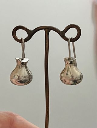 Pendientes de plata con forma de gota