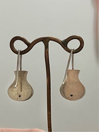 Pendientes de plata con forma de gota