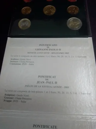 Colección de monedas Vaticano 2005