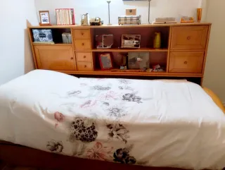 Cama nido 90 + colchón+mueble de madera