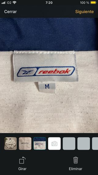 Chaqueta Reebok Vintage Blanca y Azul