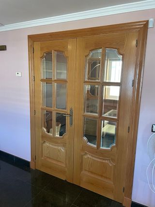 Puertas de Roble acristaladas 72cm