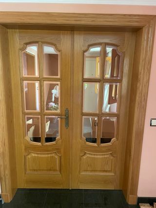 Puertas de Roble acristaladas 72cm