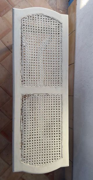 Banco madera blanco decapé