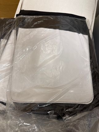 Confezione da 4 zaini neri con patta per sublimare