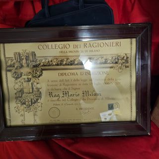 Diploma Collegio dei Ragionieri Milano