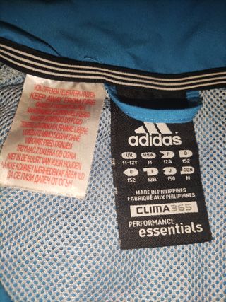 Chaqueta Adidas niño azul talla 11/12 años.