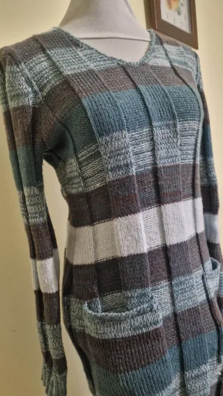 Mini abito in lana a fasce