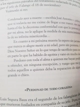 Las últimas horas de José Antonio primo de rivera