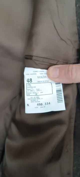 Americana hombre marrón verdoso