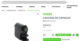 Cafetera de cápsulas JBM nueva precintada